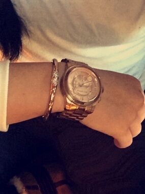 Michael Kors Rose Gold Oversized Watch in bronze